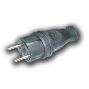 LEZARD Вилка 1-фазная (каучук) 106-0400-0105/105