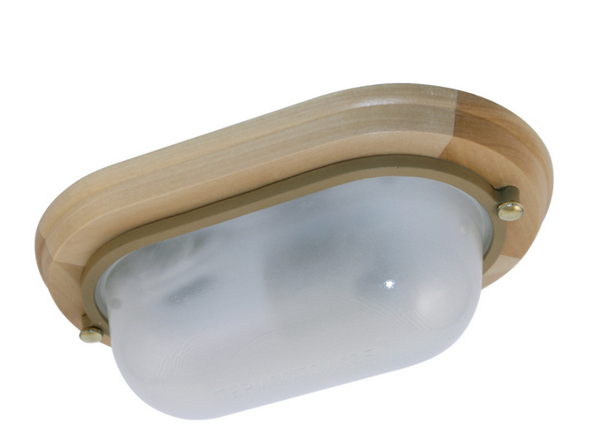 "Терма 1401"  НББ 03-60-021 IP65 (-45 +140°С) Овал малый матовый /корпус дерево липа ИУ (032)