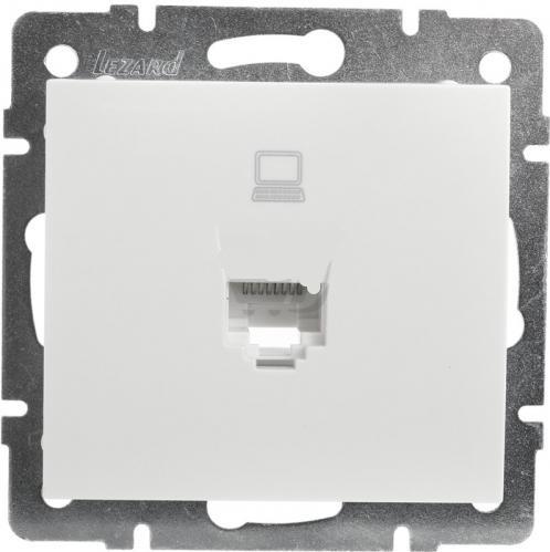 Lezard  Rain  Белый Розетка Механизм компьютерная СП 703-0288-139