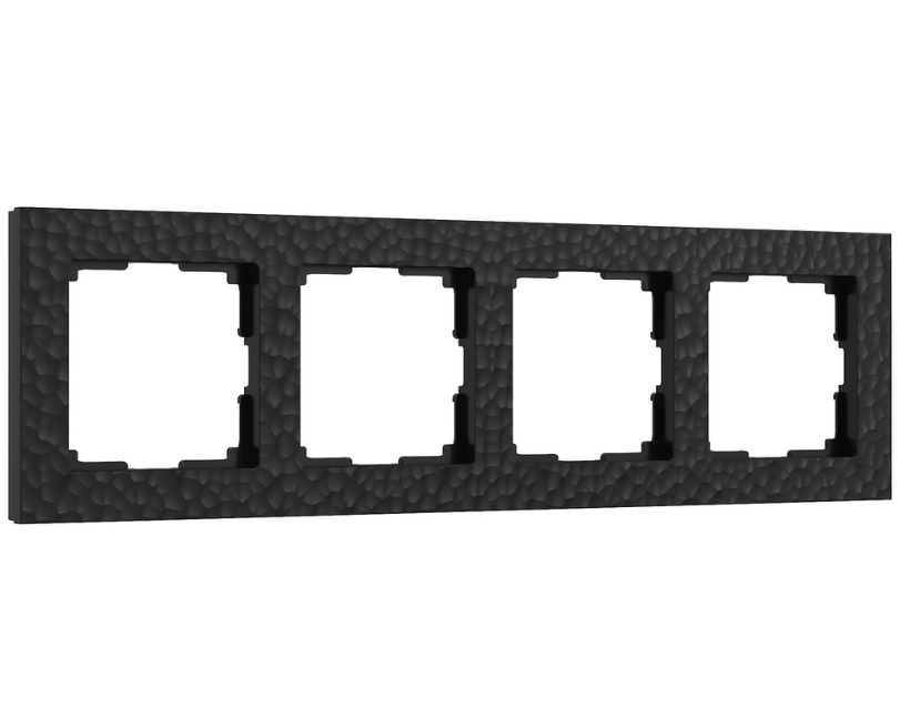 Werkel  Hammer Черный Рамка 4-местная W0042408/ a052527