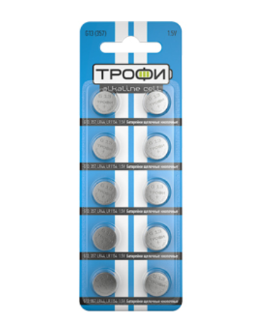 Элемент питания ТРОФИ G13 (357) LR1154 (кратно 10)
