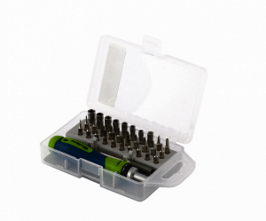 Набор отвертка с битами для точных работ реверсивная, 32 предм. // Сибртех