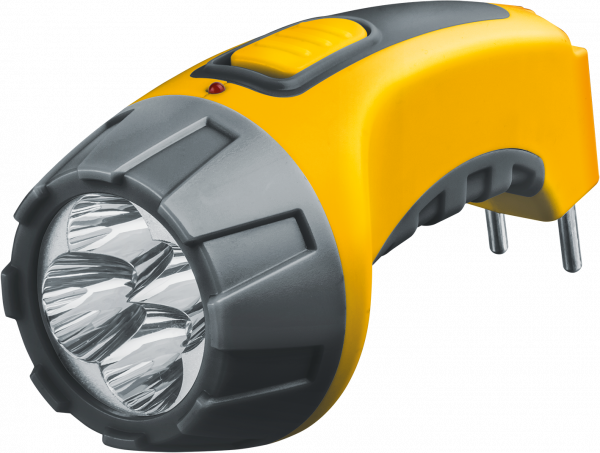 Фонарь светодиодный Navigator NPT-CP03-ACCU 94 951 прожектор 4LED, аккумулятор 4V0.5Ah, прямая зарядка 220V, желтый пластик