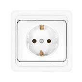 UNIVersal  Валери  Белый Розетка 1-местная с заземляющими контактами 16А 220В СП В0028