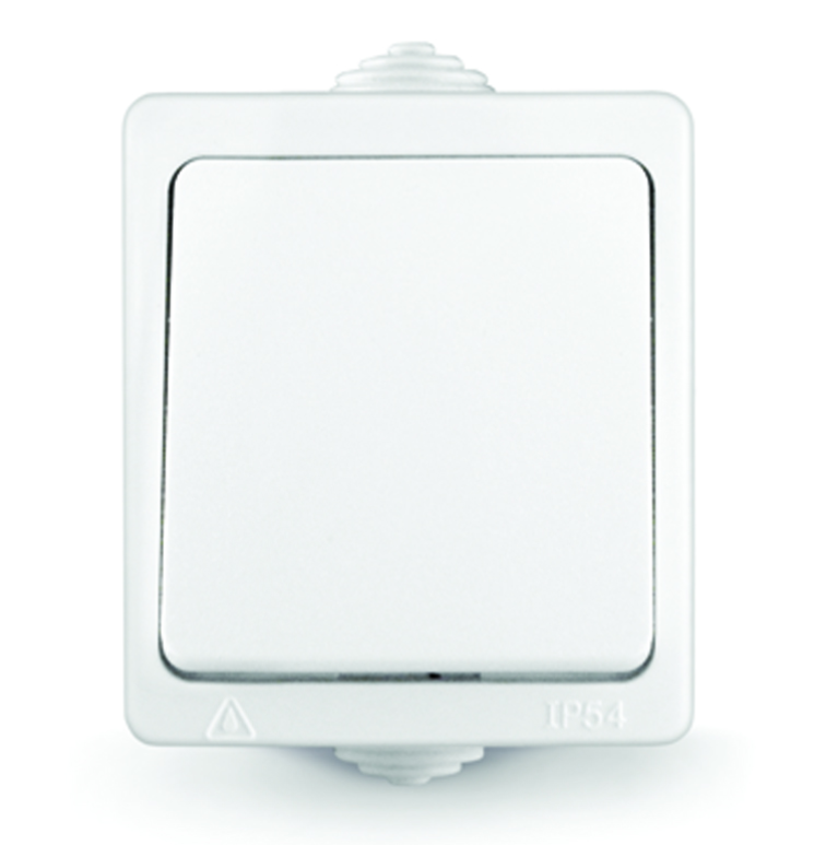 UNIVersal  Аллегро  Белый  Выключатель 1-клавишный, IP54 5563460