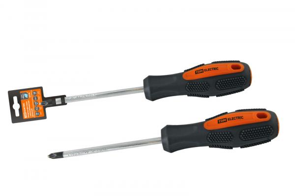 Отвертка крестовая PH 3х150 мм, двухкомпонентная, CR-V, серия "Алмаз" TDM