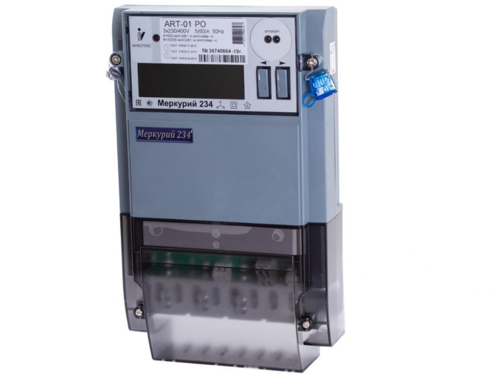 Счетчик  Меркурий  многотарифный  234 ART2-03 PR 5-10А 380В ЖКИ шкаф 1-тарифный + подбор трансформатора тока